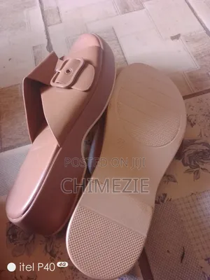 Black Platform Block Heel Slippers for Ladies Size 40