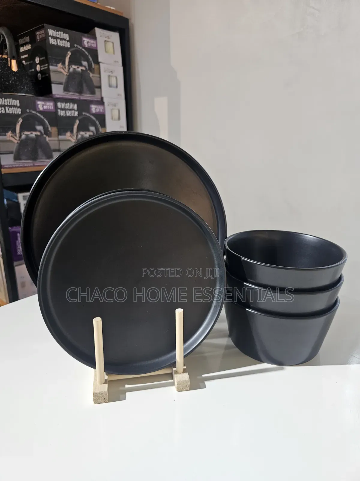 Black Ceramic Dinnerware Set – Individual or Full Set