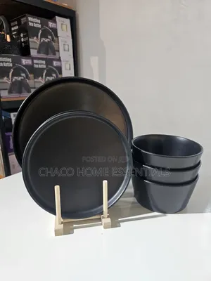 Black Ceramic Dinnerware Set – Individual or Full Set