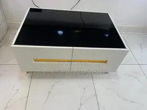 Foreign Center Table With Black Glass Top