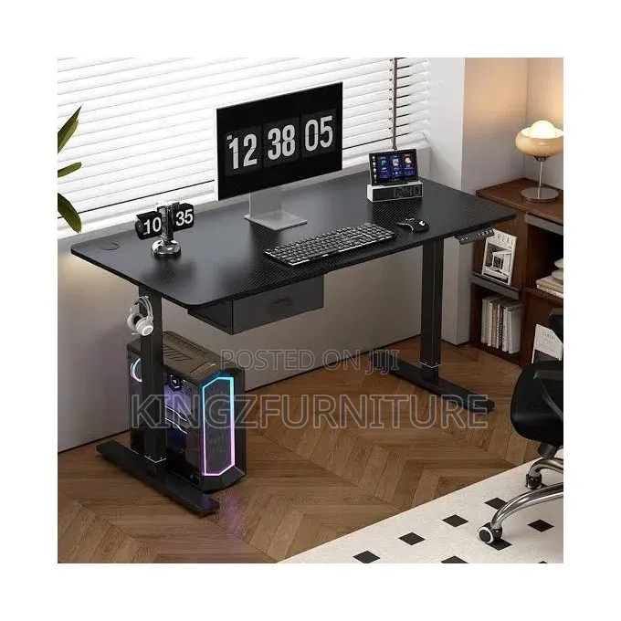 1.6 Meter Black Electric Standing Desk