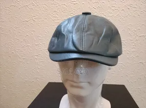 Pu Leather Papas Octagonal Cap - Blue
