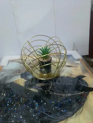 Artificial Caged Colourfu Tablel Flower- Gold