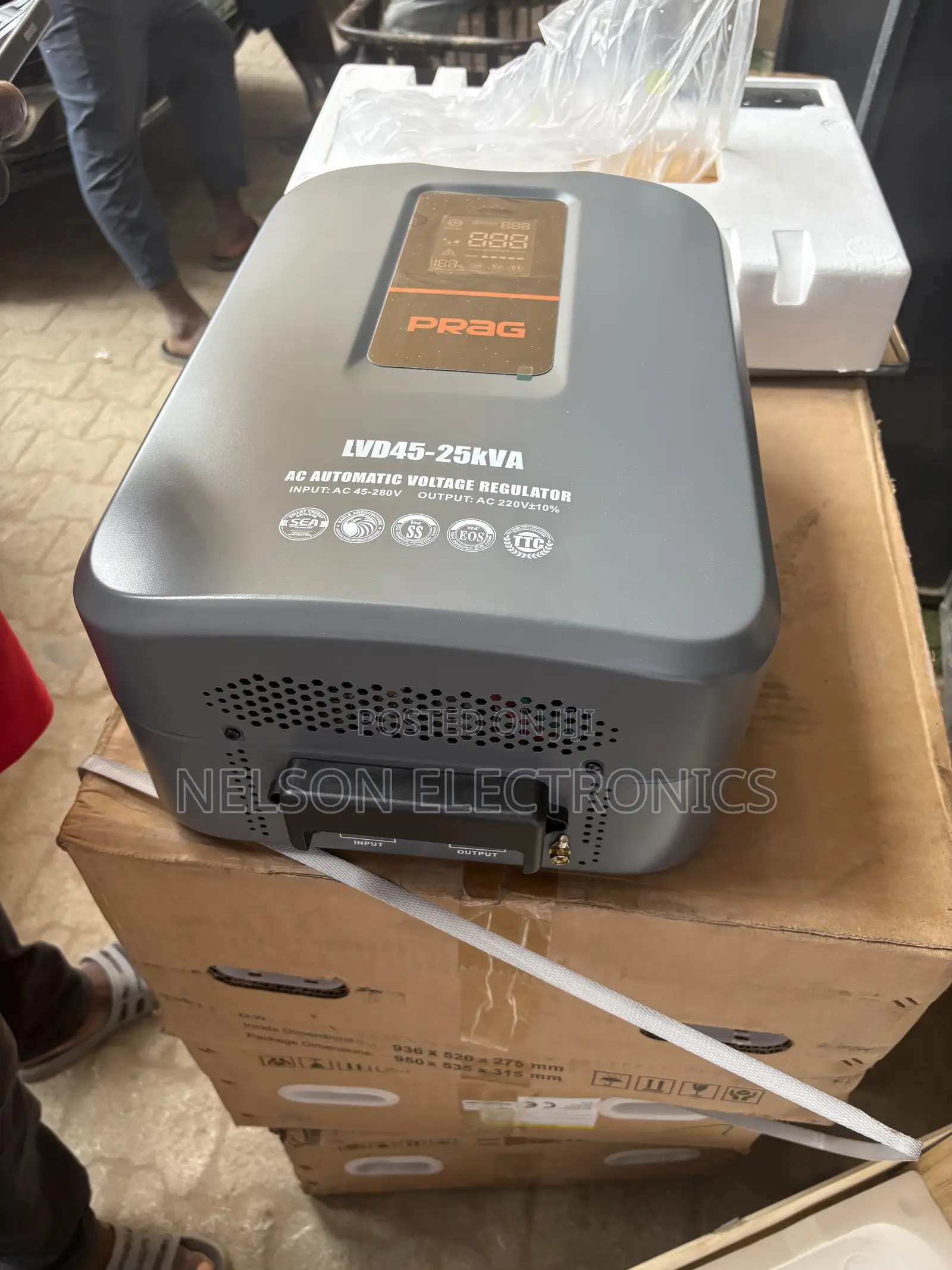 PRAG 25KVA Relay Voltage Stabilizer (45-280v)