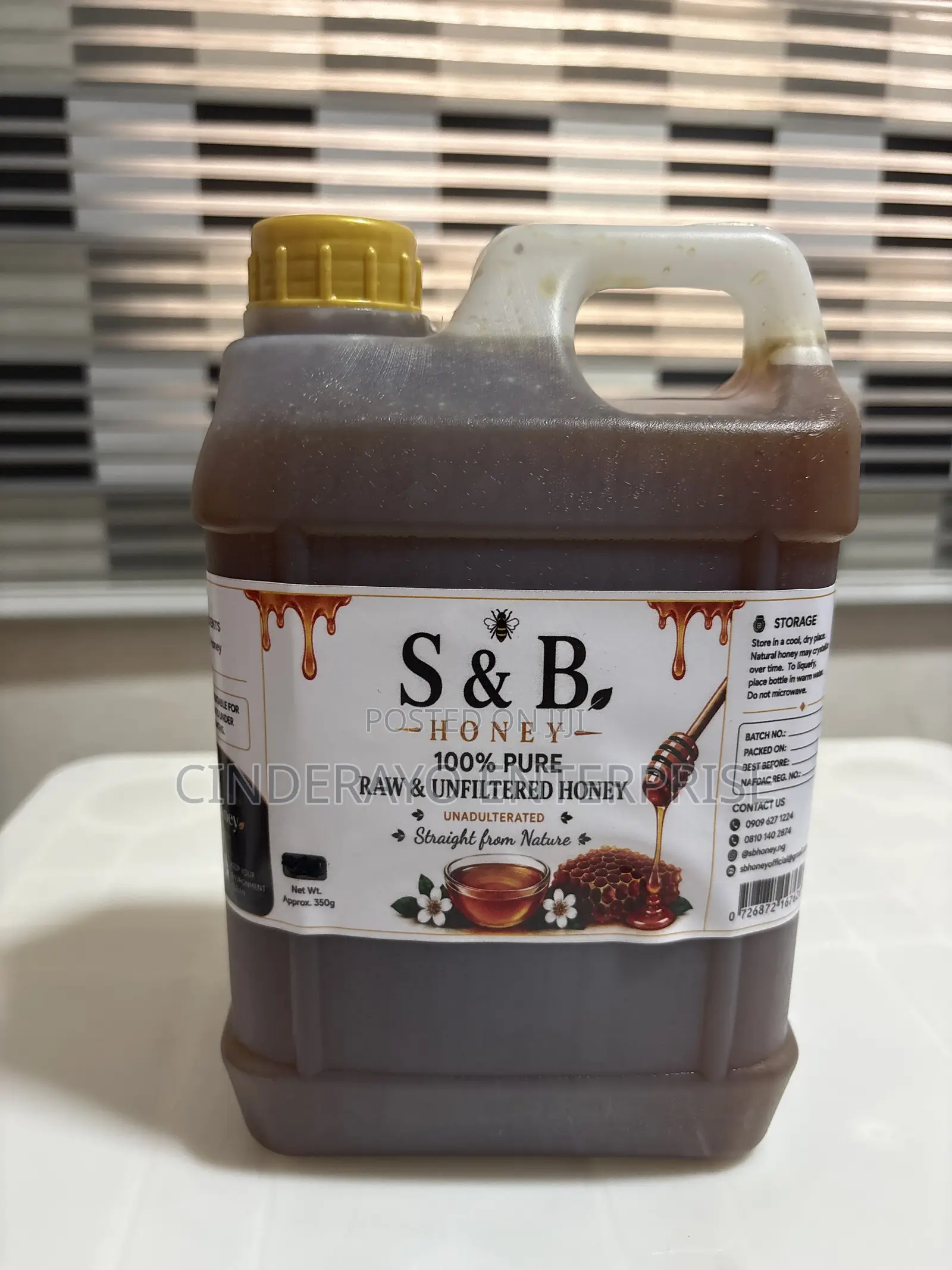 S B Unfiltered Honey