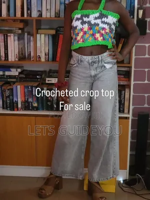 Rainbow Crocheted Crop Top