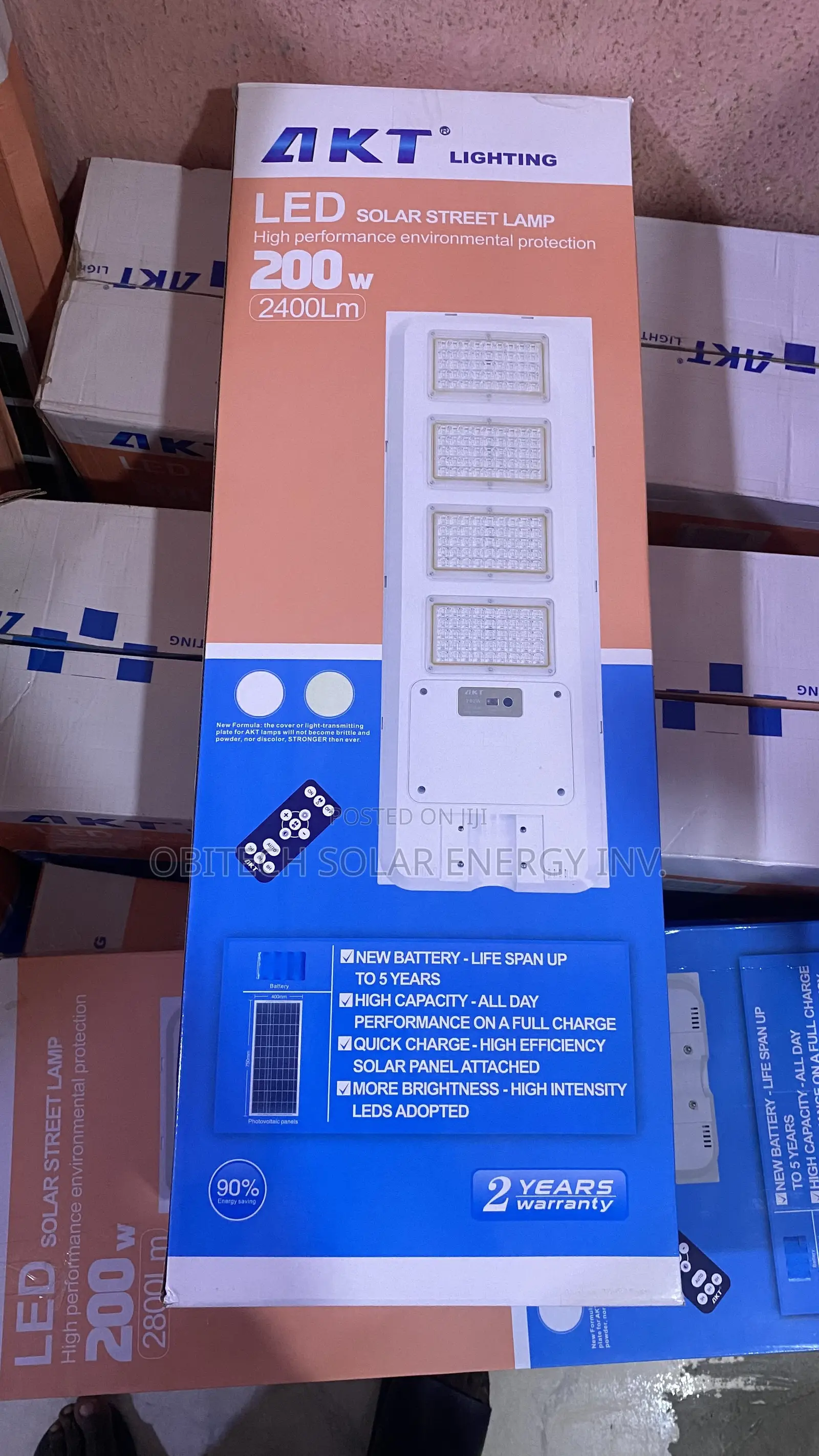 200w AKT Solar Street Lamp