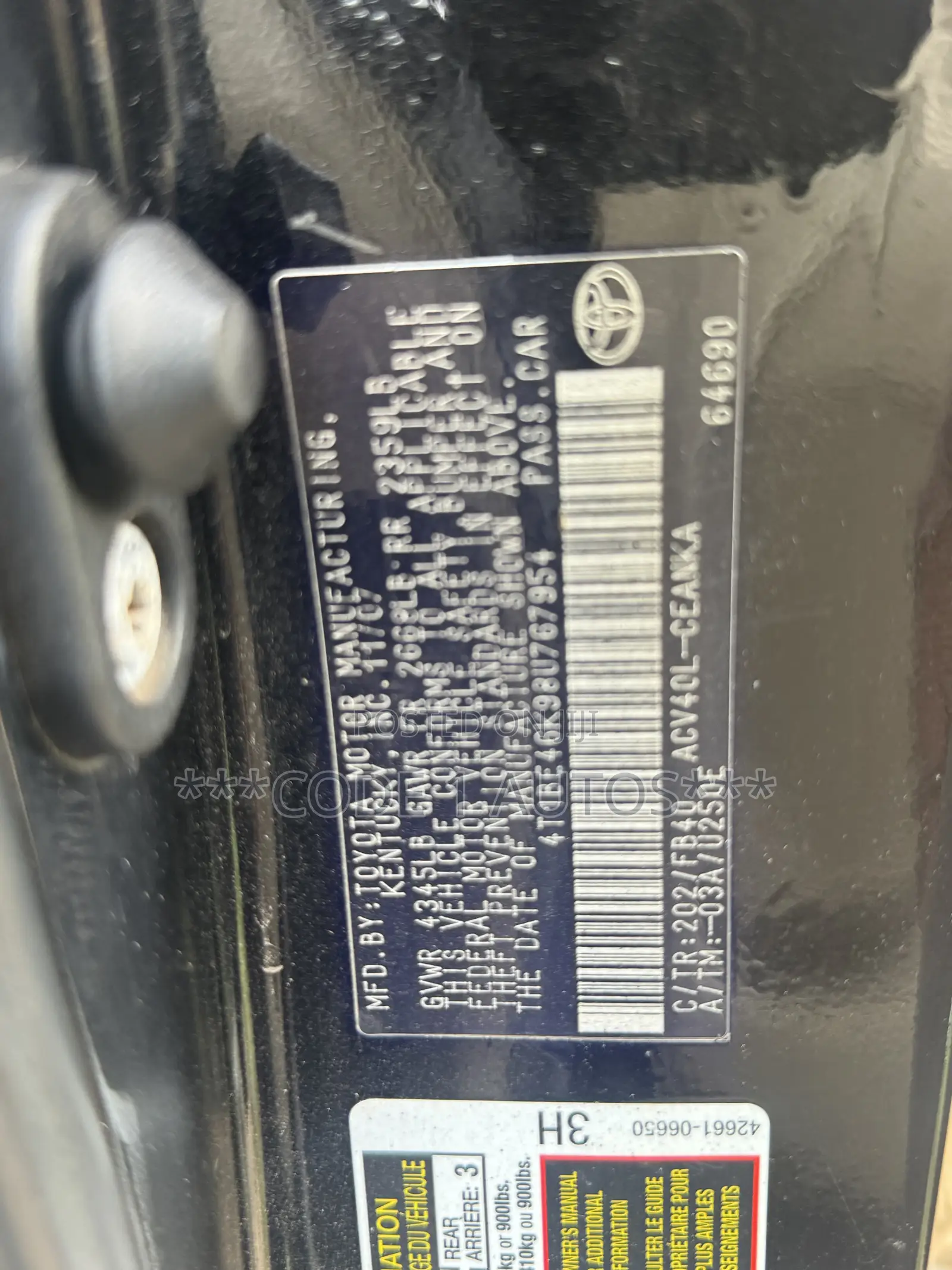 Toyota Camry 2008 Black