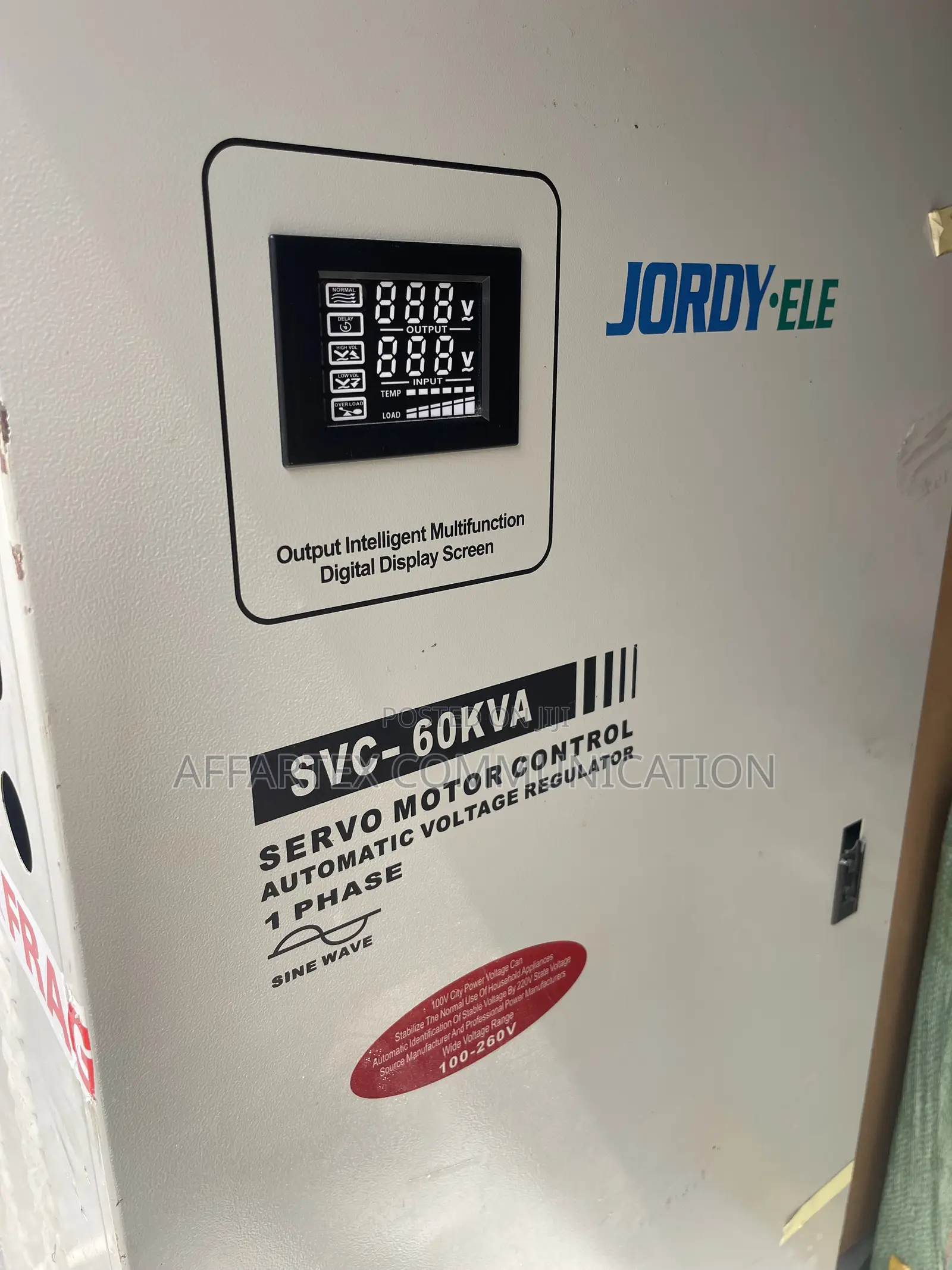 Jordy- Ele 60kva Stabilizer 1 Phase