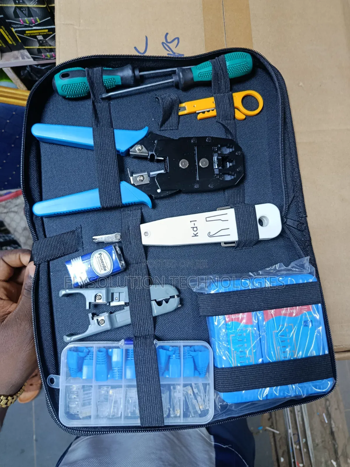 Professional Network Maintenance Toolkit Used for Installing
