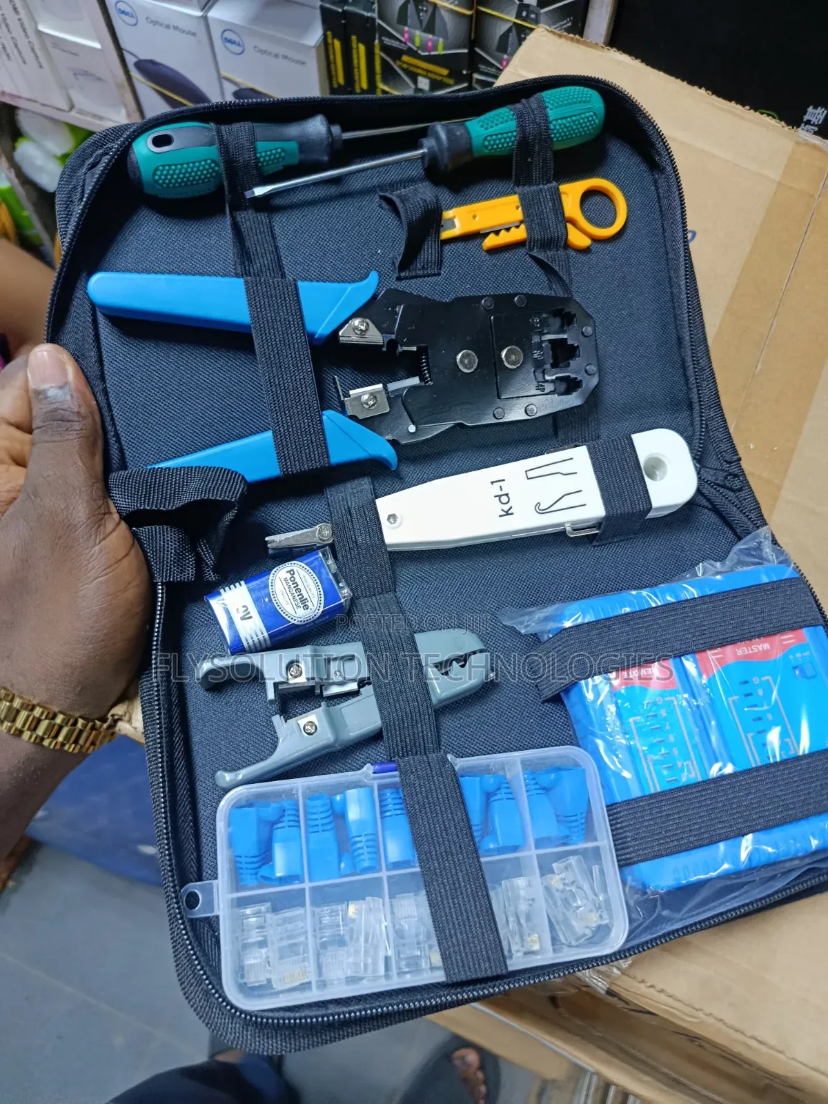 Professional Network Maintenance Toolkit Used for Installing