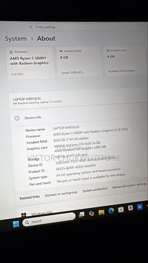 HP Pavilion Gaming Laptop 15-dk2xxx 8GB Nvidia SSHD (Hybrid) 512GB