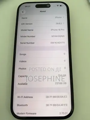 New Apple iPhone 16 Pro 256 GB Black