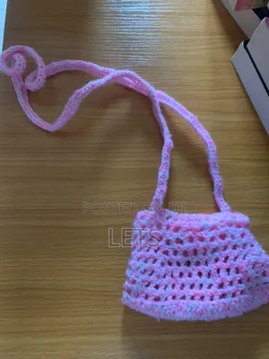 Pink Crocheted Bag