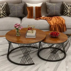 Modern Round Nesting Center Table Set