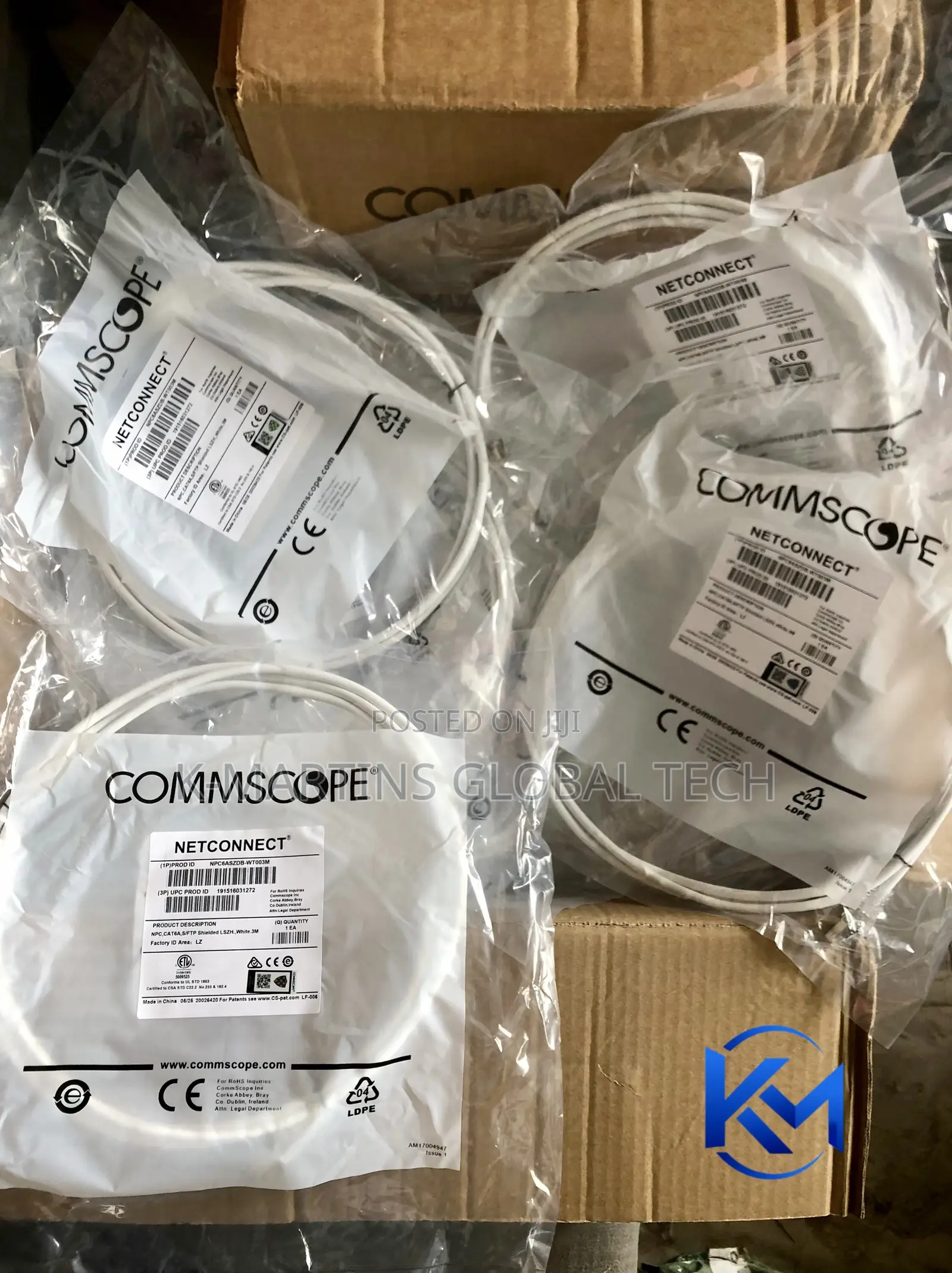 CommScope Cat6A SFTP Patch Cord 1 / 3 / 5 Meter Shielded Network Cable