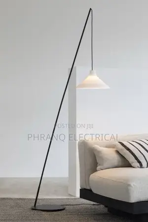 Simple Luxurious Black Fishing Design LED Floor Lamp