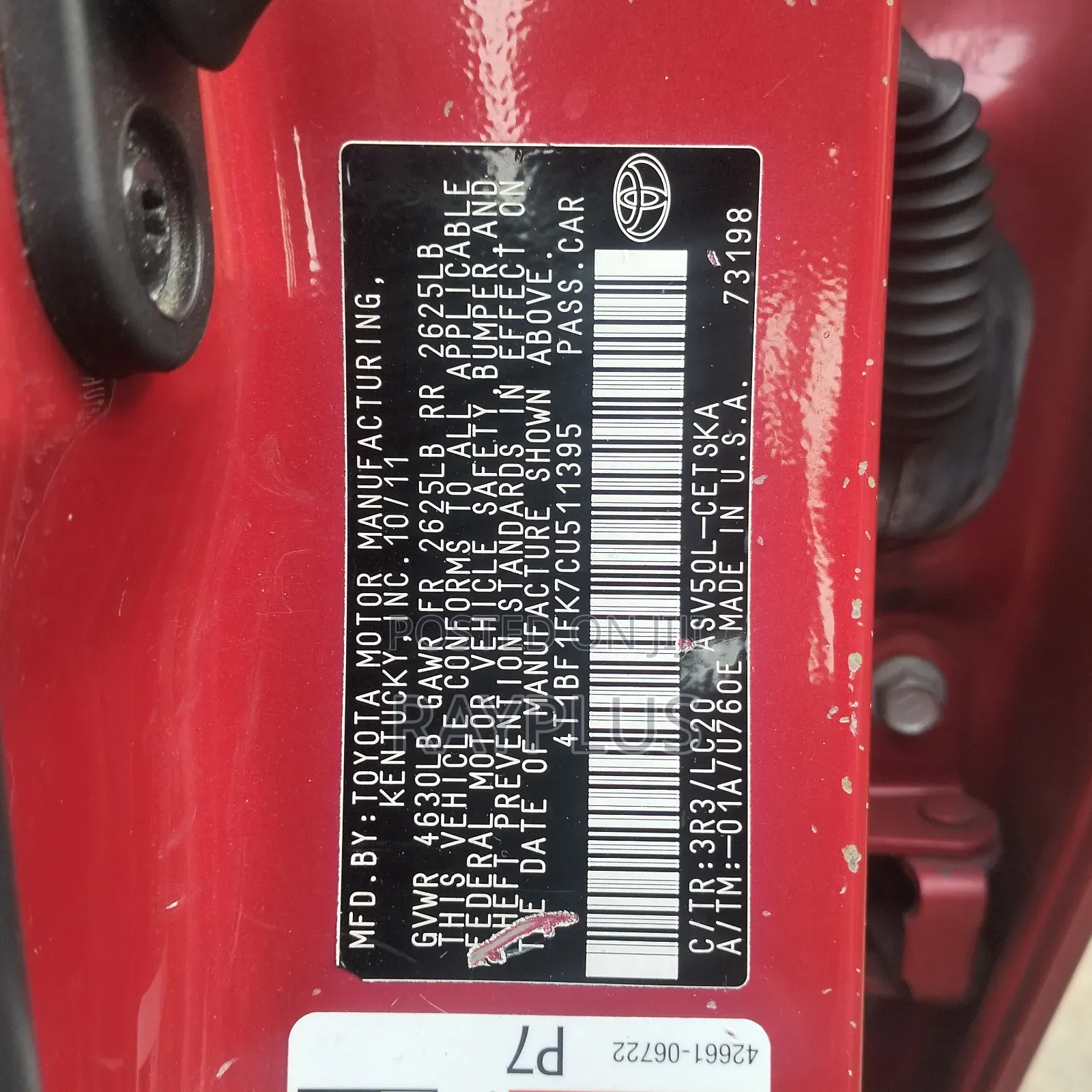 Toyota Camry 2012 Red