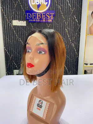 100% Human Hair 10 Inches Bone Straight With 5*5 Closure Two Tone