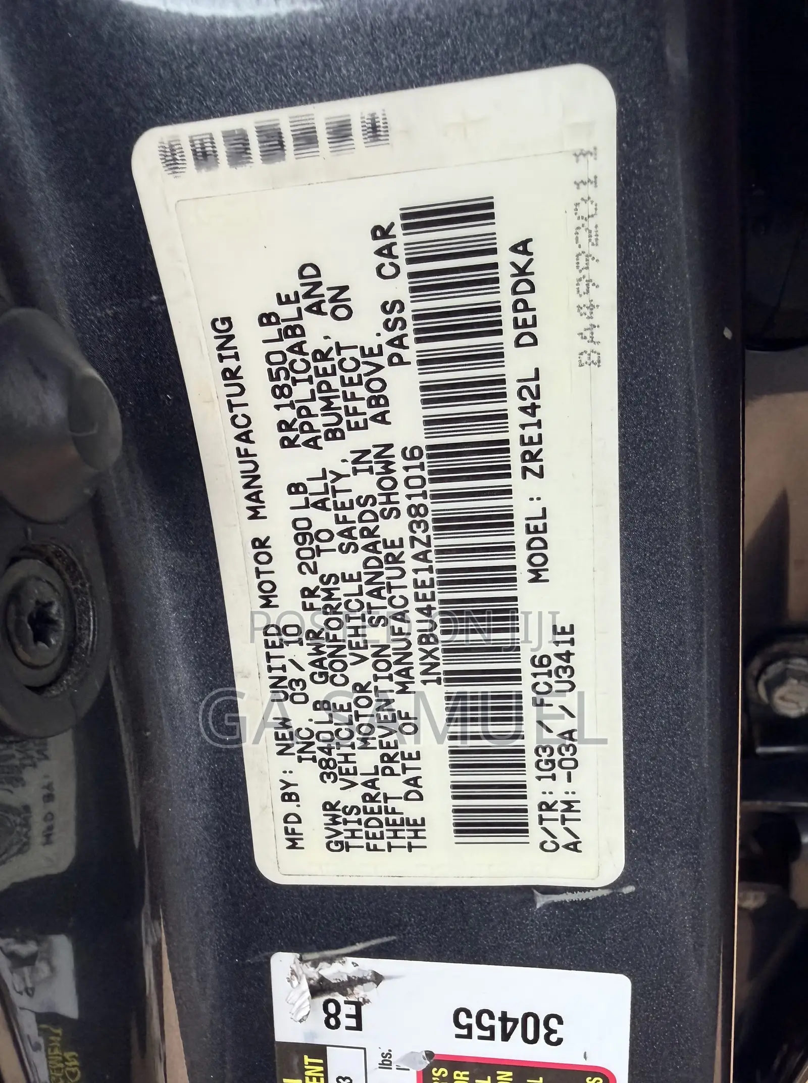 Toyota Corolla 2010 Gray