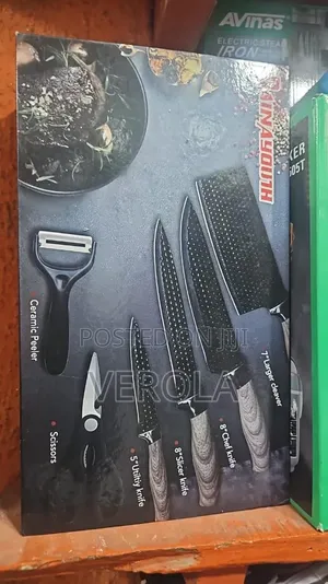 AINAYOUTH 6-Piece Kitchen Knife and Tool Set.