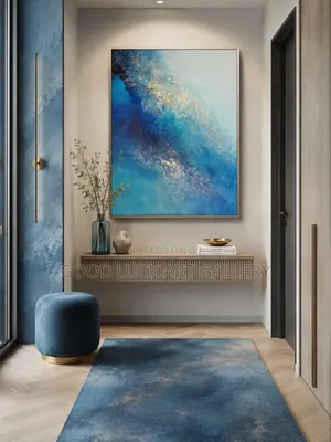 Blue Abstraction Framed