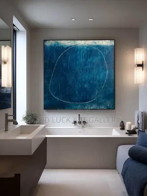 Deep Blue Textured Wall Art