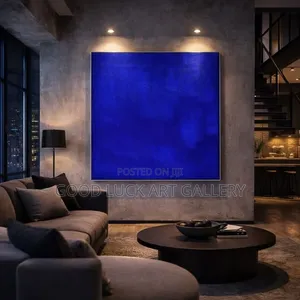 Deep Blue Textured Wall Art