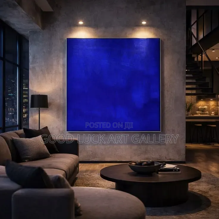 Deep Blue Textured Wall Art