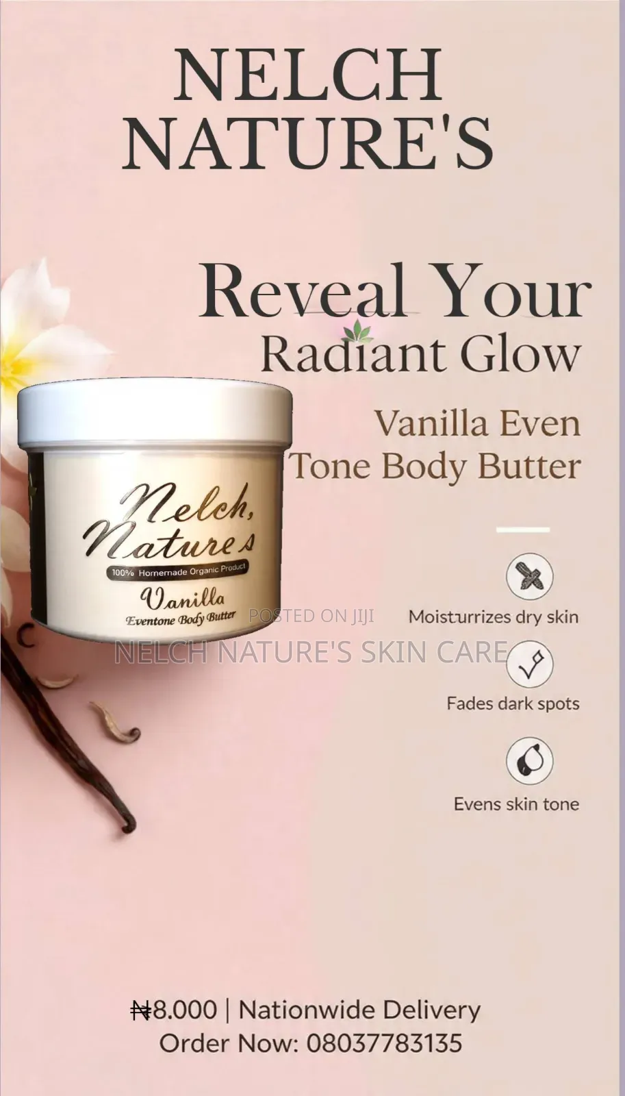 Nelch Nature's Vanilla Eventone Body Butter