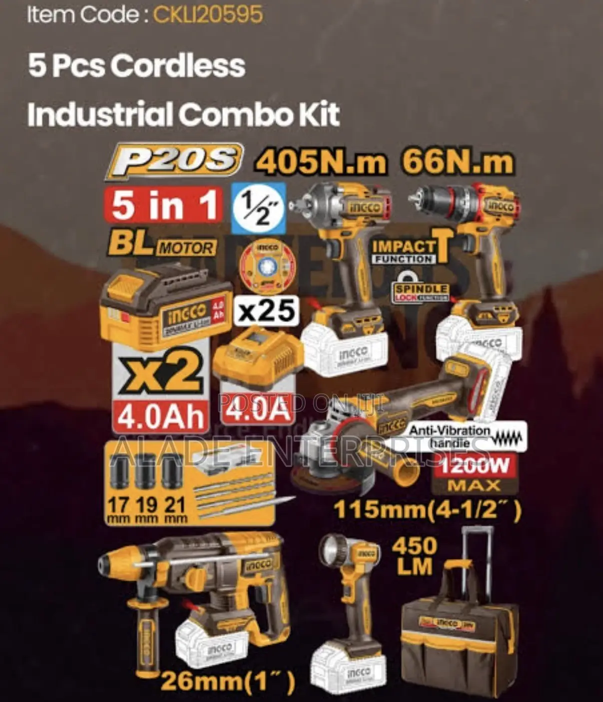 Cordless Industrial Combo Kit