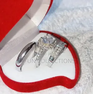 Silver Wedding Ring Set
