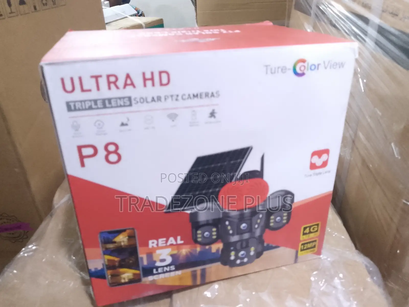 PTZ Solar Security Camera With Triple Lens