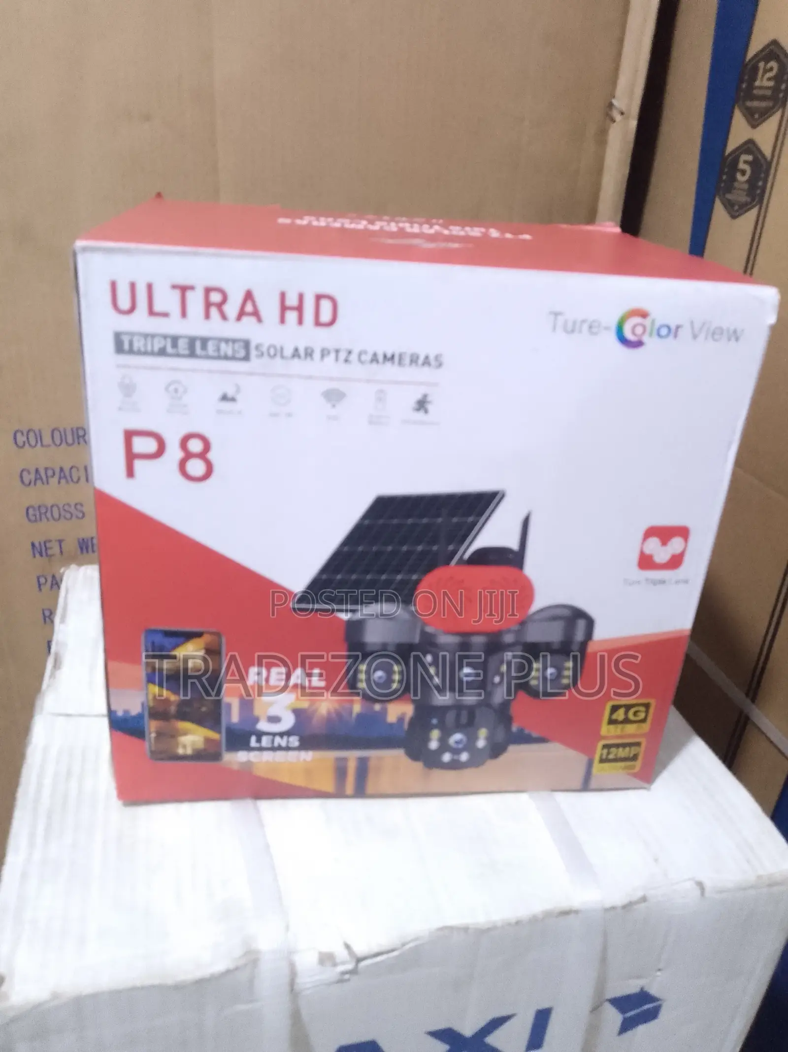 Triple Lens Solar PTZ CCTV Camera