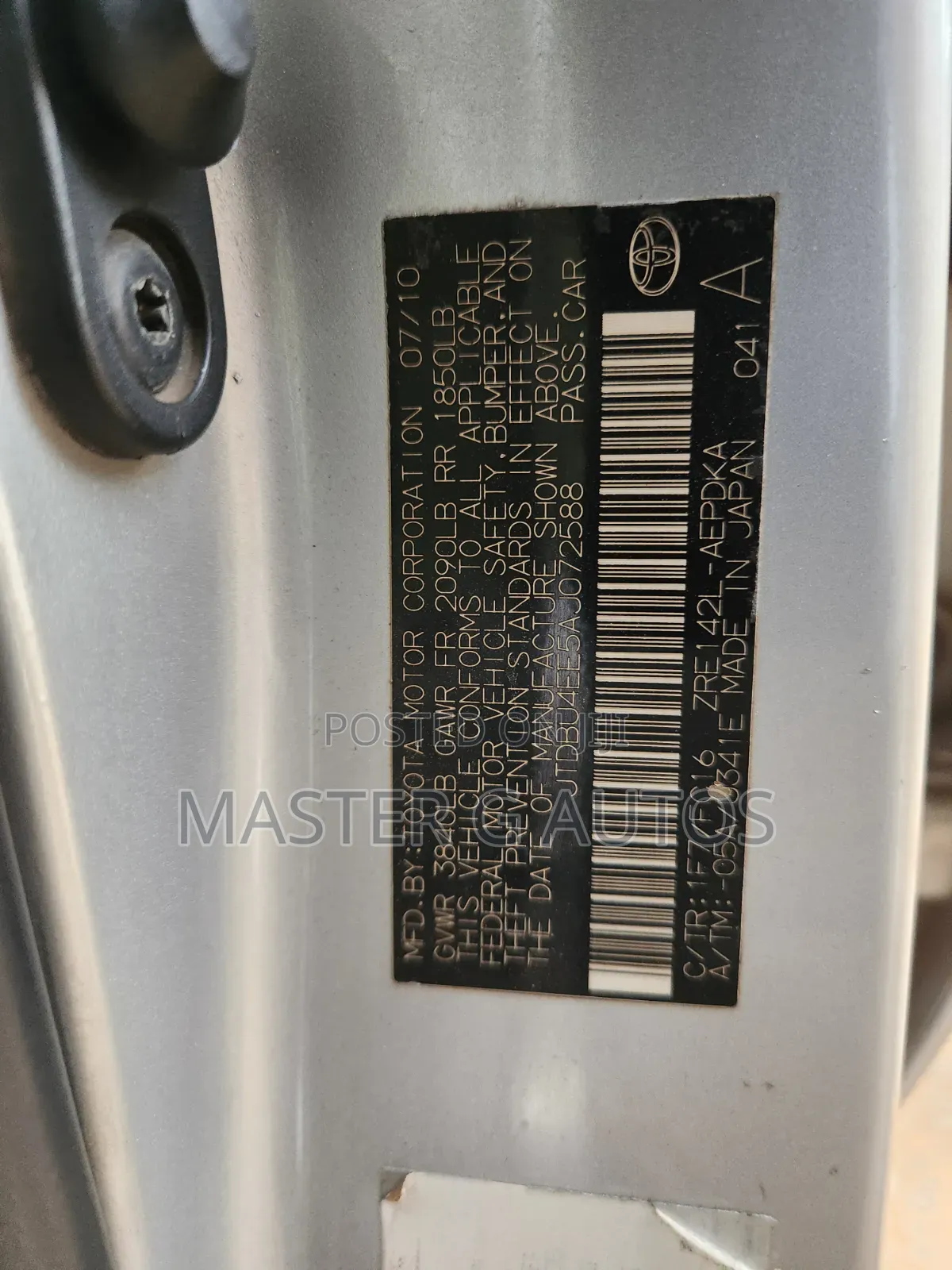 Toyota Corolla 2010 Silver