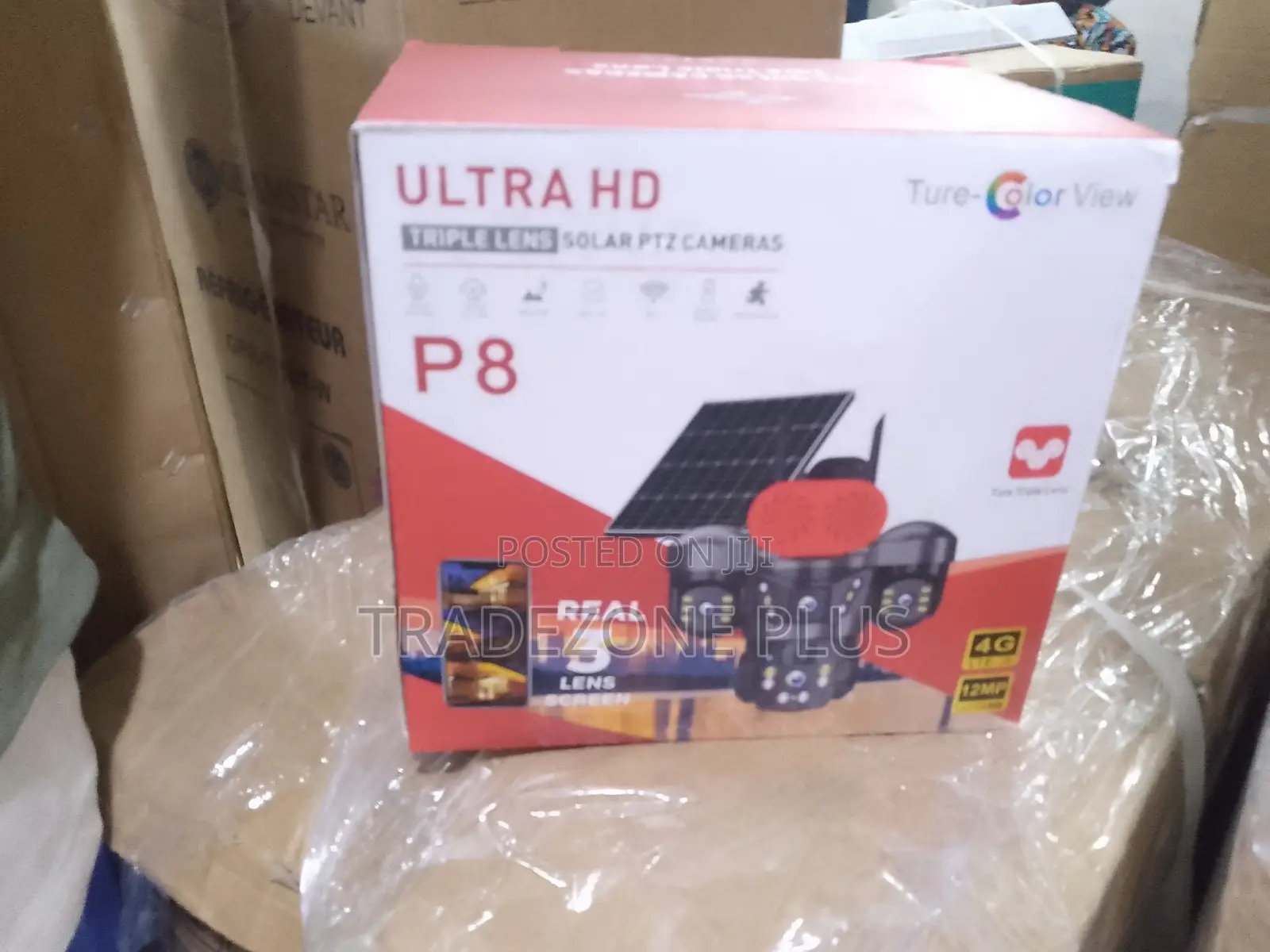 3-Way Lens Solar PTZ Security Camera
