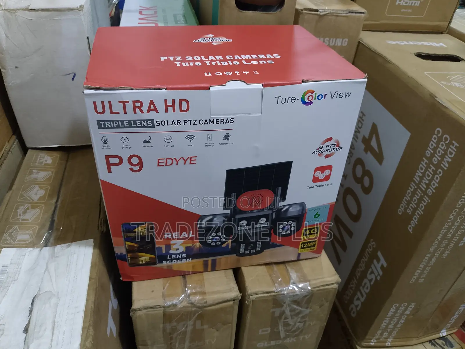 Triple Camera Solar PTZ Security System