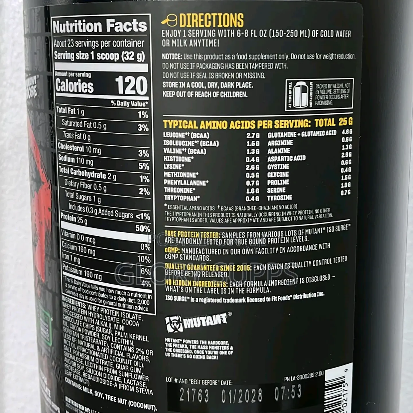 Mutant Hardcore Iso 2LB