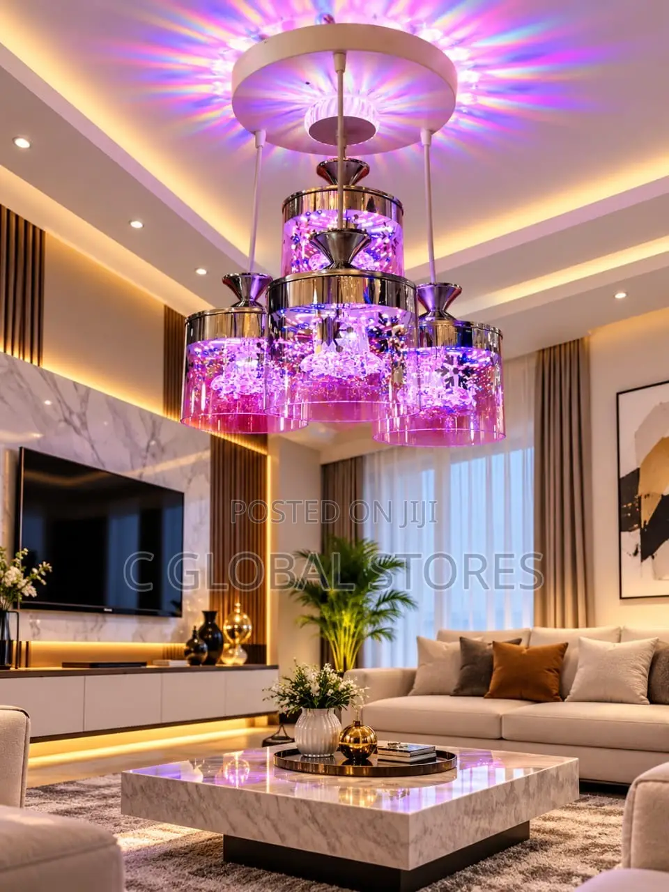 Glass Dropping Chandelier
