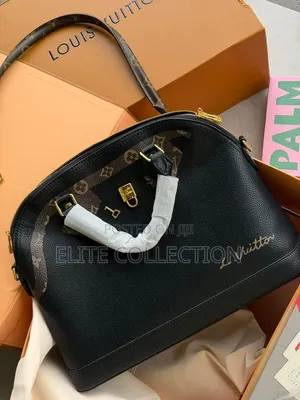 LOUIS Vuitton Alma Soft Shell Bag Brown Black Classic Dome Silhouette