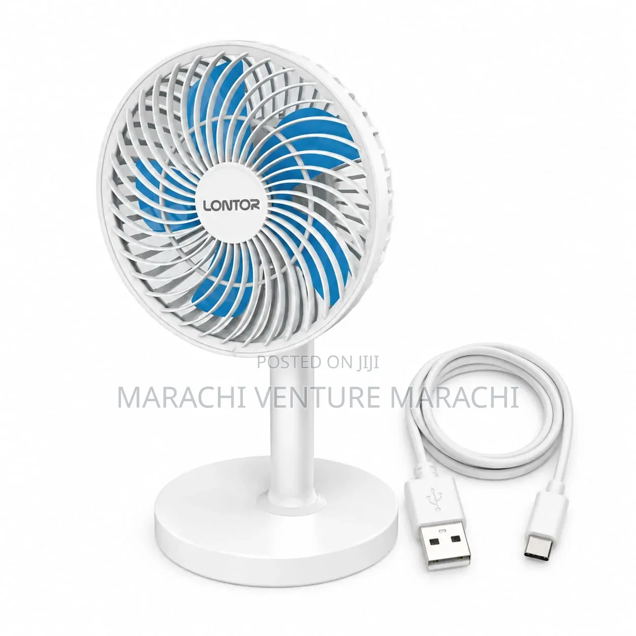 Lontor Rechargeable Table Desk Rotating Fan