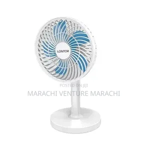 Lontor Rechargeable Table Desk Rotating Fan