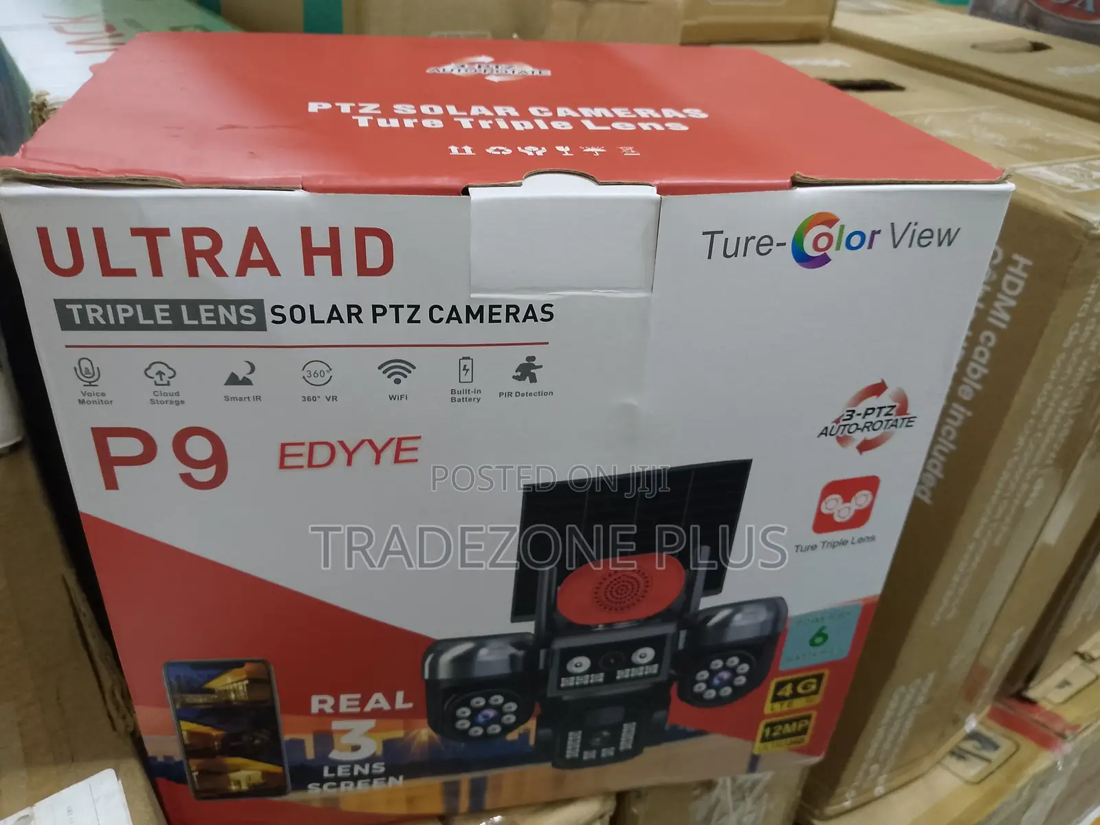 Smart Outdoor Solar Camera With 3-Lens Coverage