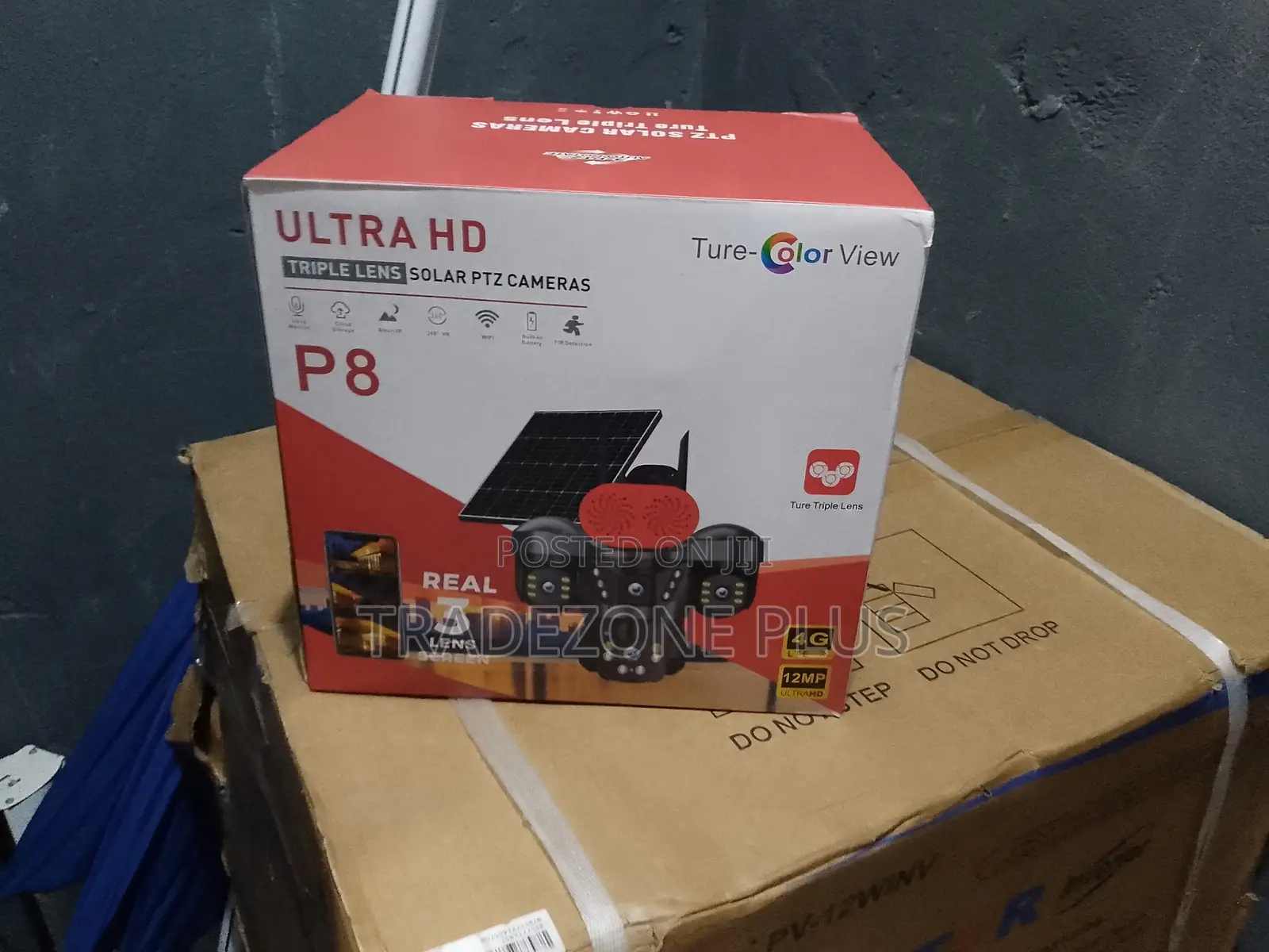 Triple Lens Outdoor Solar PTZ Security Cam