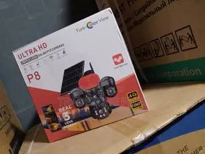 Three Lens Security Camera With Solar Charging