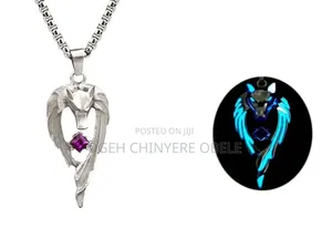 1pc Wolf Necklace Unisex Pendant Luminous Animal Wolf