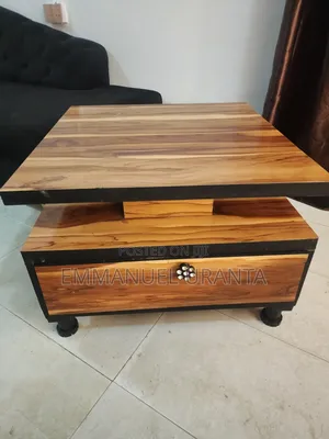 Modern Dual-Tier Coffee Table With Storage Drawer