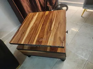 Modern Dual-Tier Coffee Table With Storage Drawer