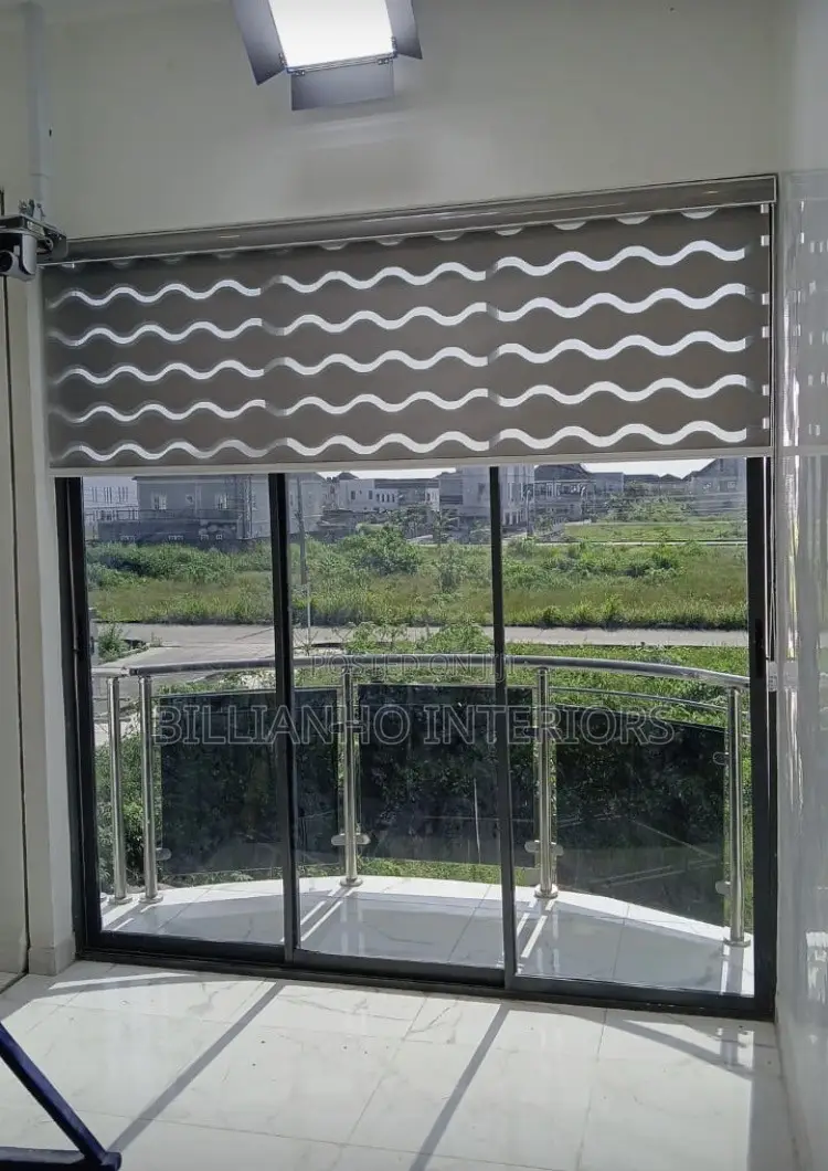 New Patterns Day Night Window Blinds in Grey Color