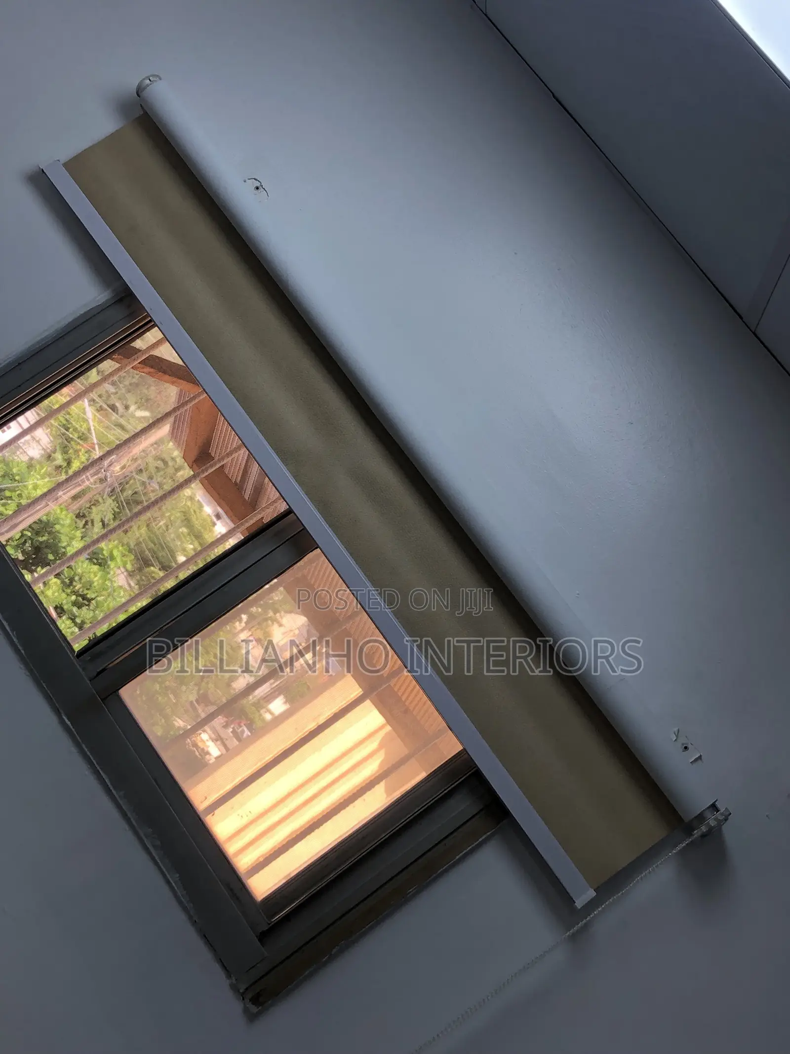 Deep Cream Open Rail Roller Blinds